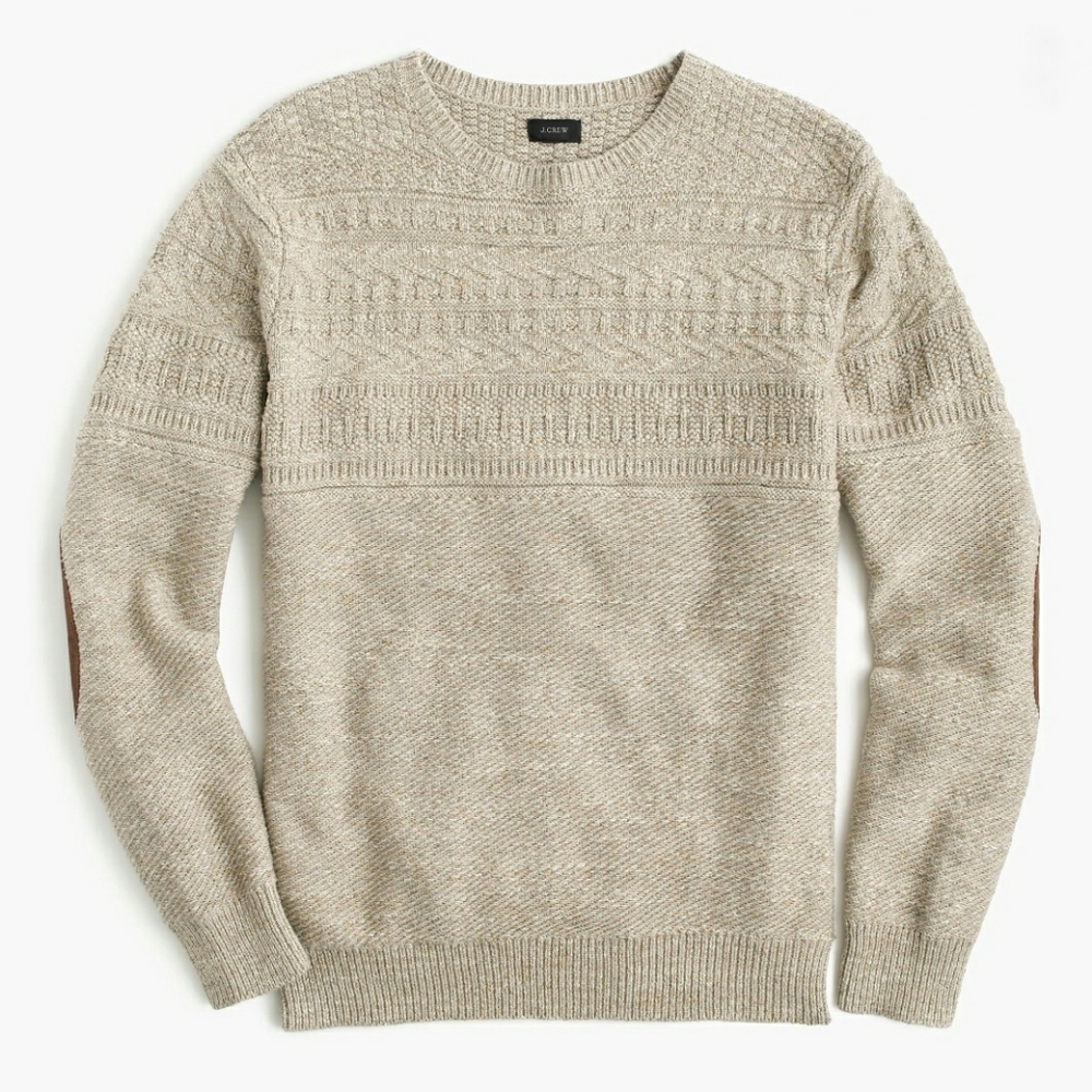 J. Crew Navy Men's Natural Cotton Mariner Crewneck Pullover Sweater
